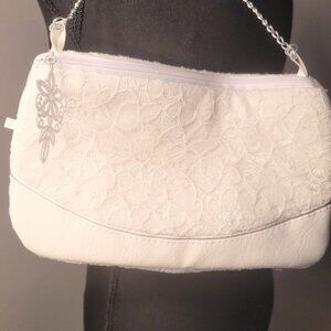 White bridal-formal Lace purse NEW